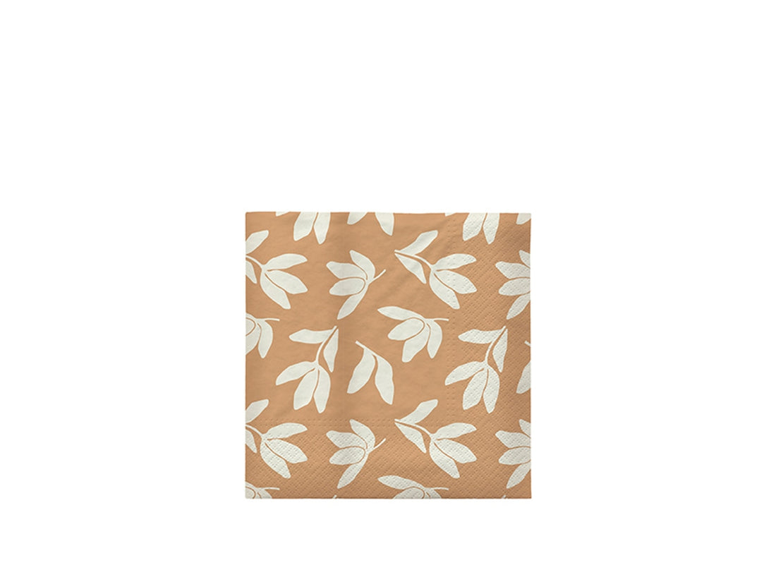Herbert Papierserviette Cinnamon Sand/Off White von Broste Copenhagen