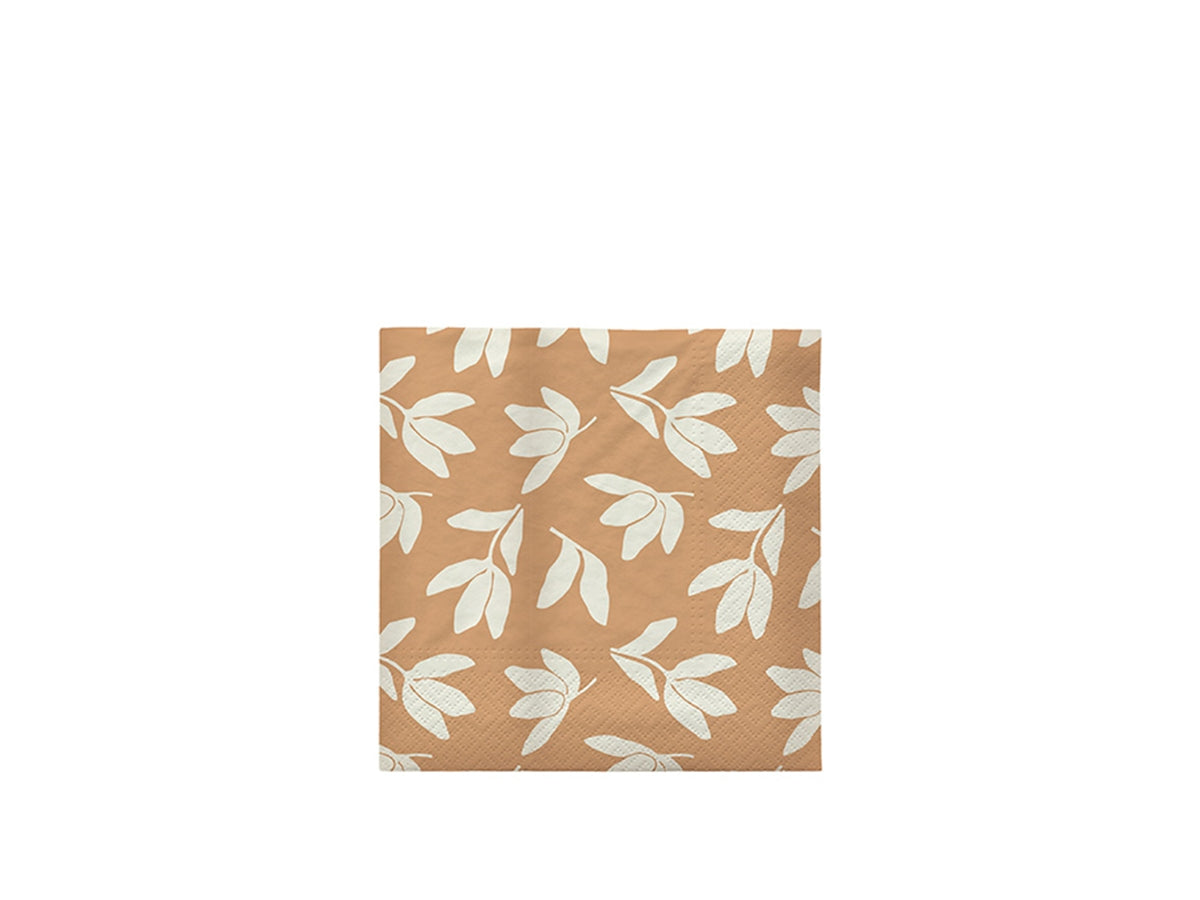 Herbert Papierserviette Cinnamon Sand/Off White von Broste Copenhagen