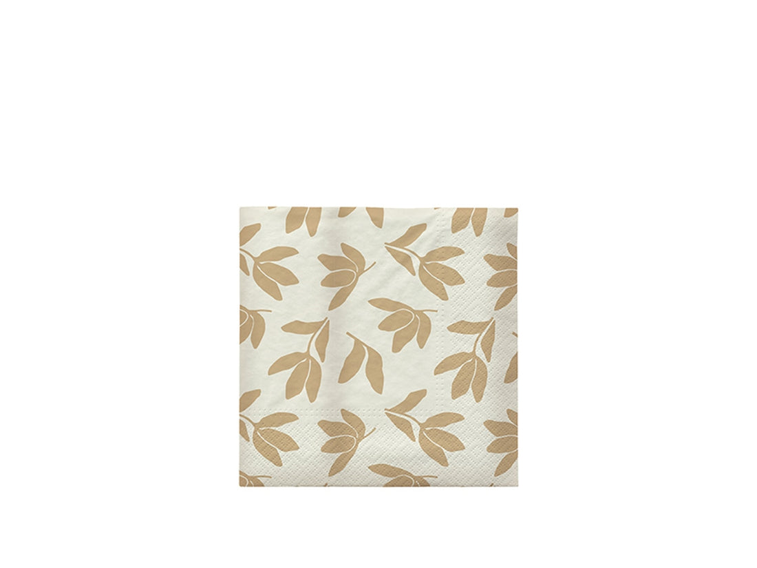 Herbert Papierserviette Beige/Off White, Broste Copenhagen
