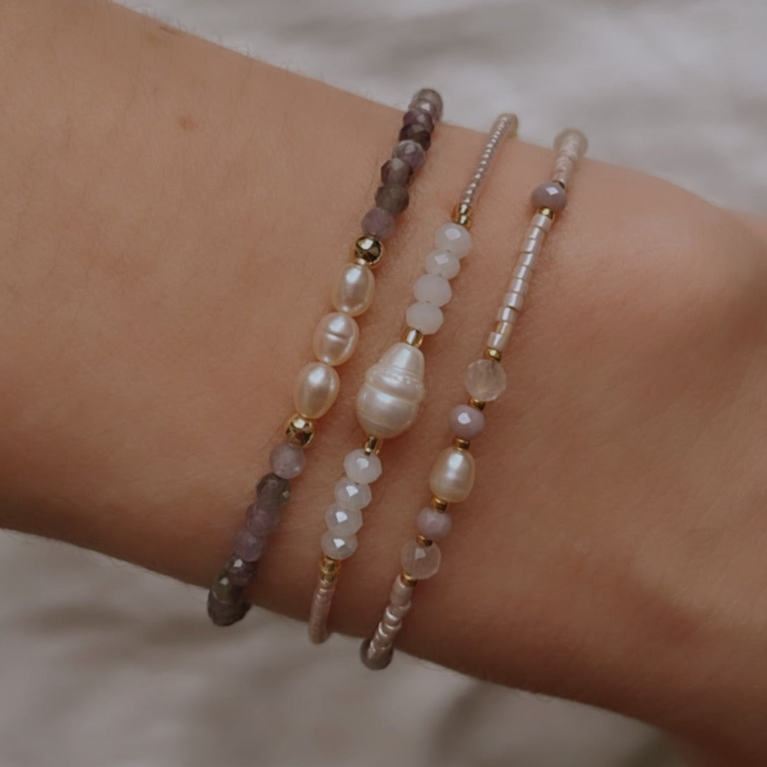 Armband Violett aus Amethyst von edel weiss edel weiss
