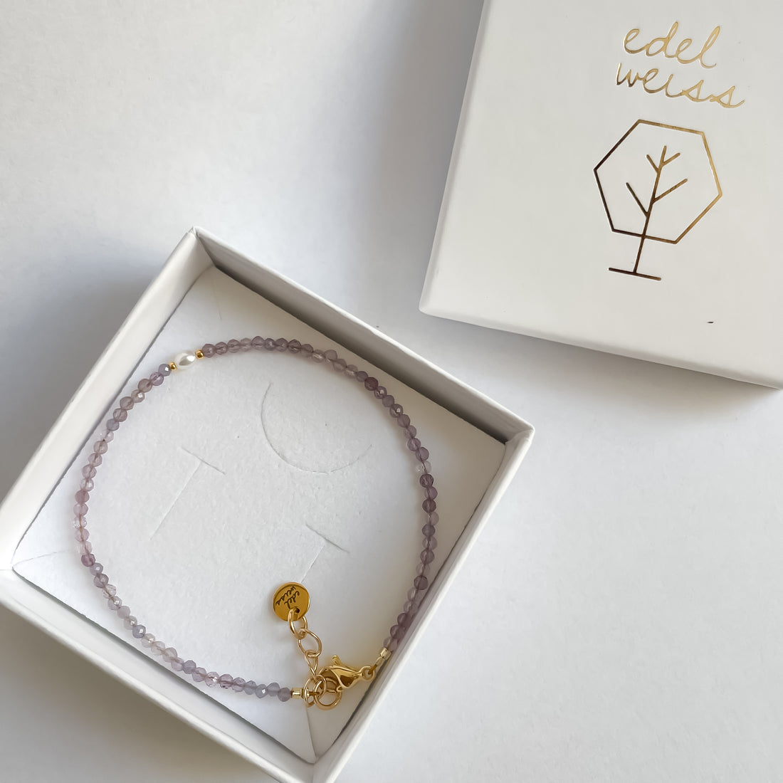 Armband Violett mini aus Amethyst von edel weiss edel weiss