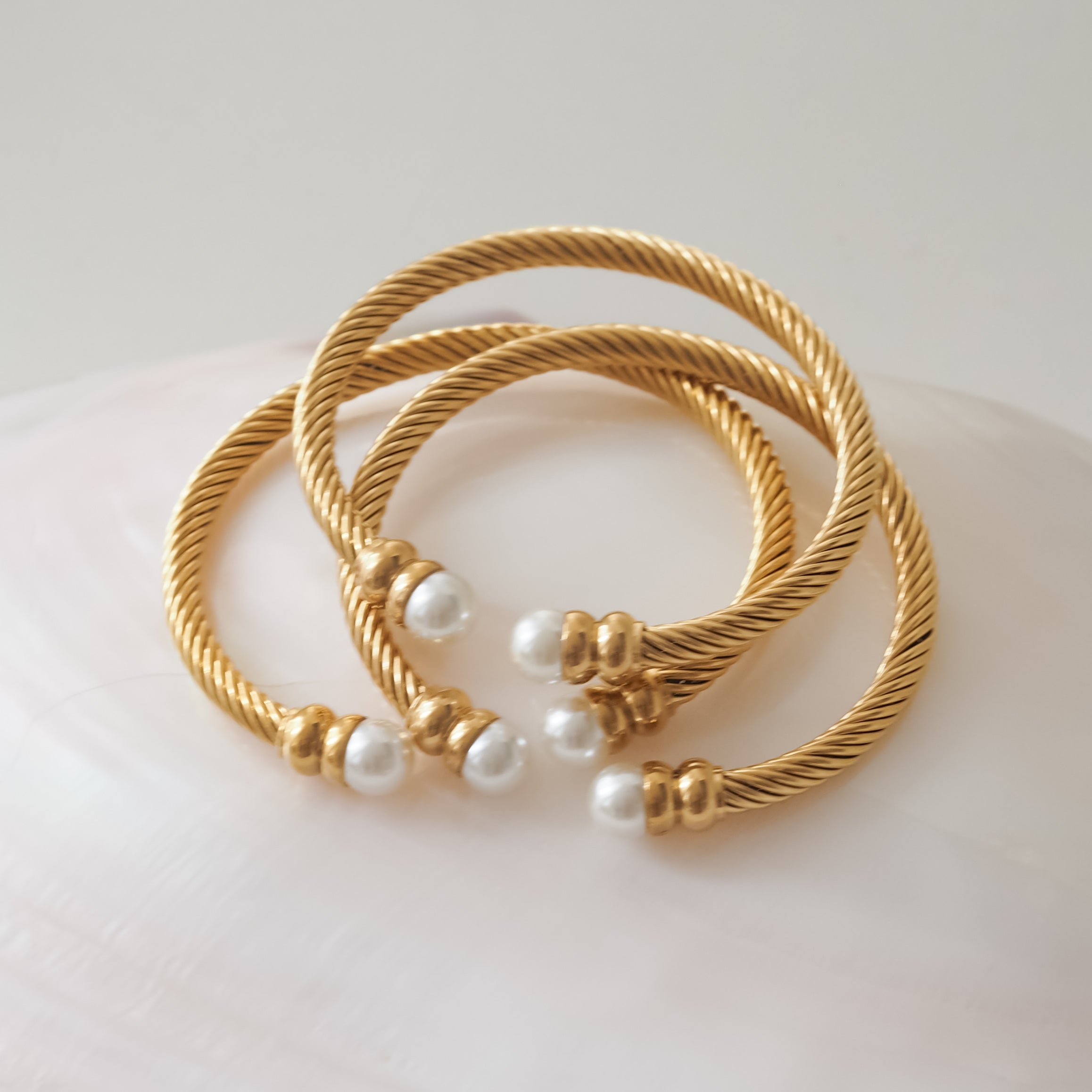 Armreif Golden Pearl von selected by edel weiss