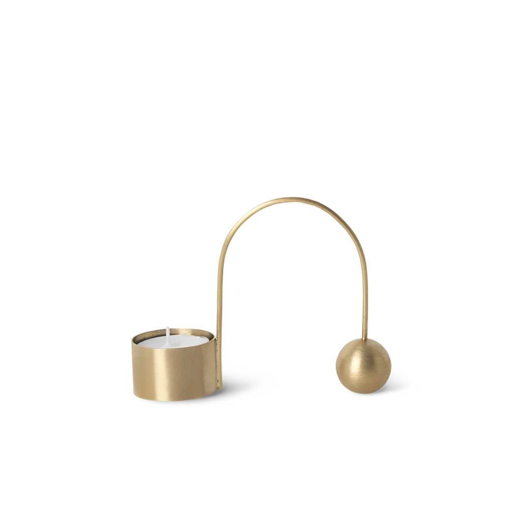 Balance Teelichthalter von ferm Living edel weiss
