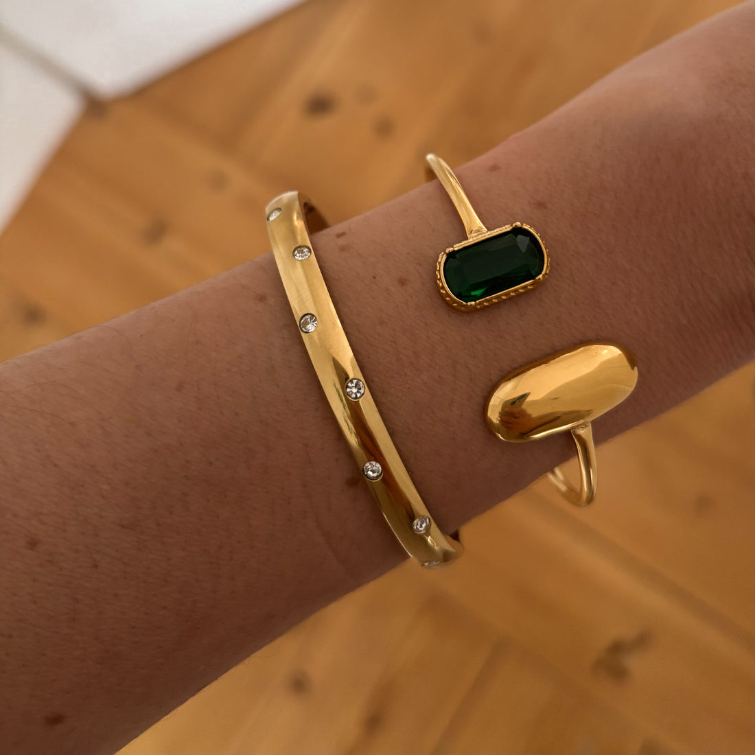 Armreif green Stone von selected by edel weiss