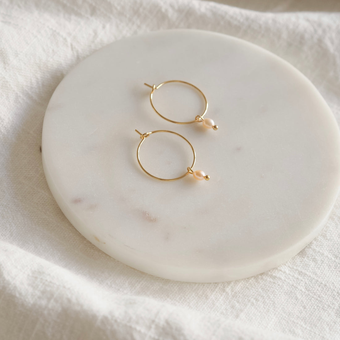 Perlenohrringe mini One blush von edel weiss