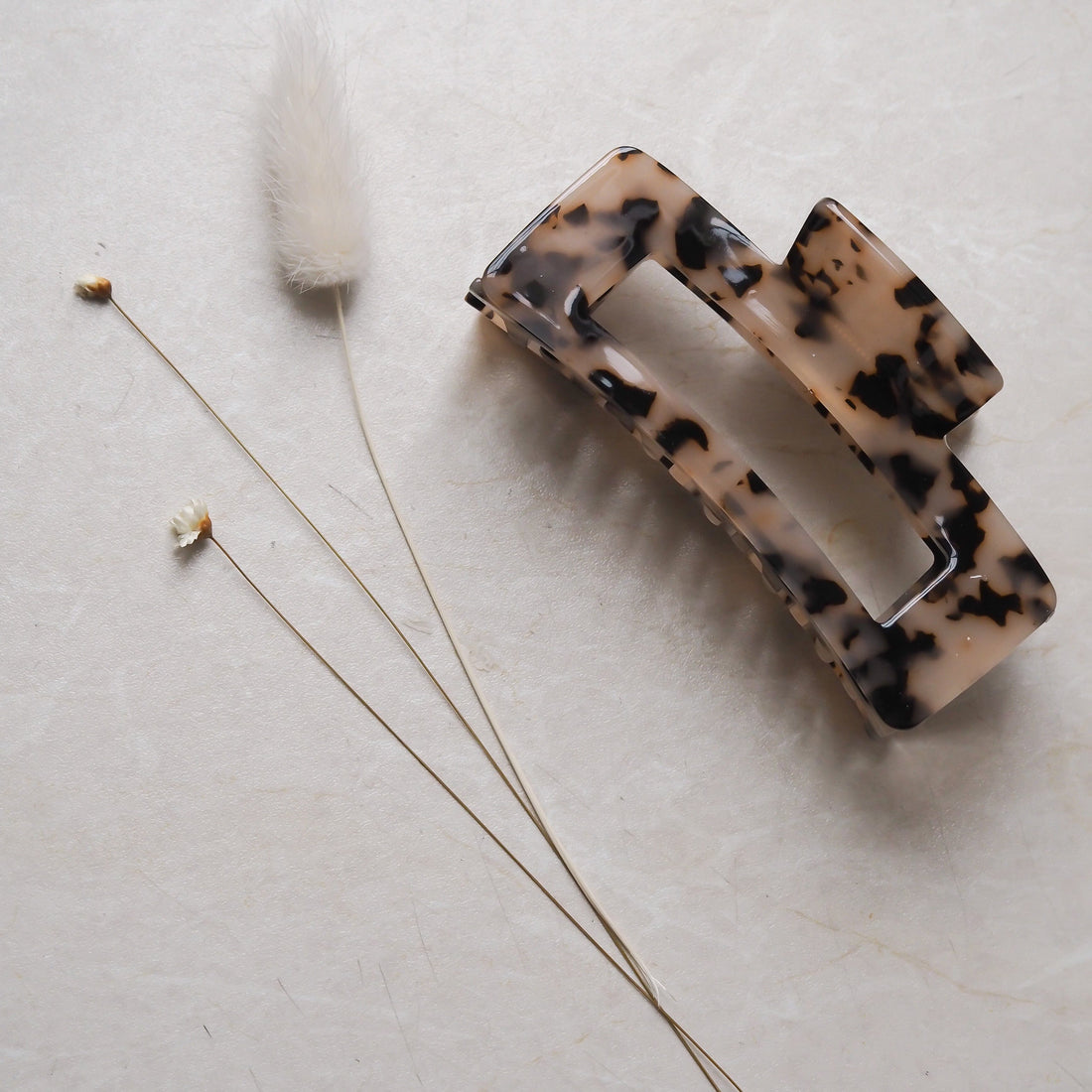 Haarklammer (braun-beige) von selected by edel weiss edel weiss