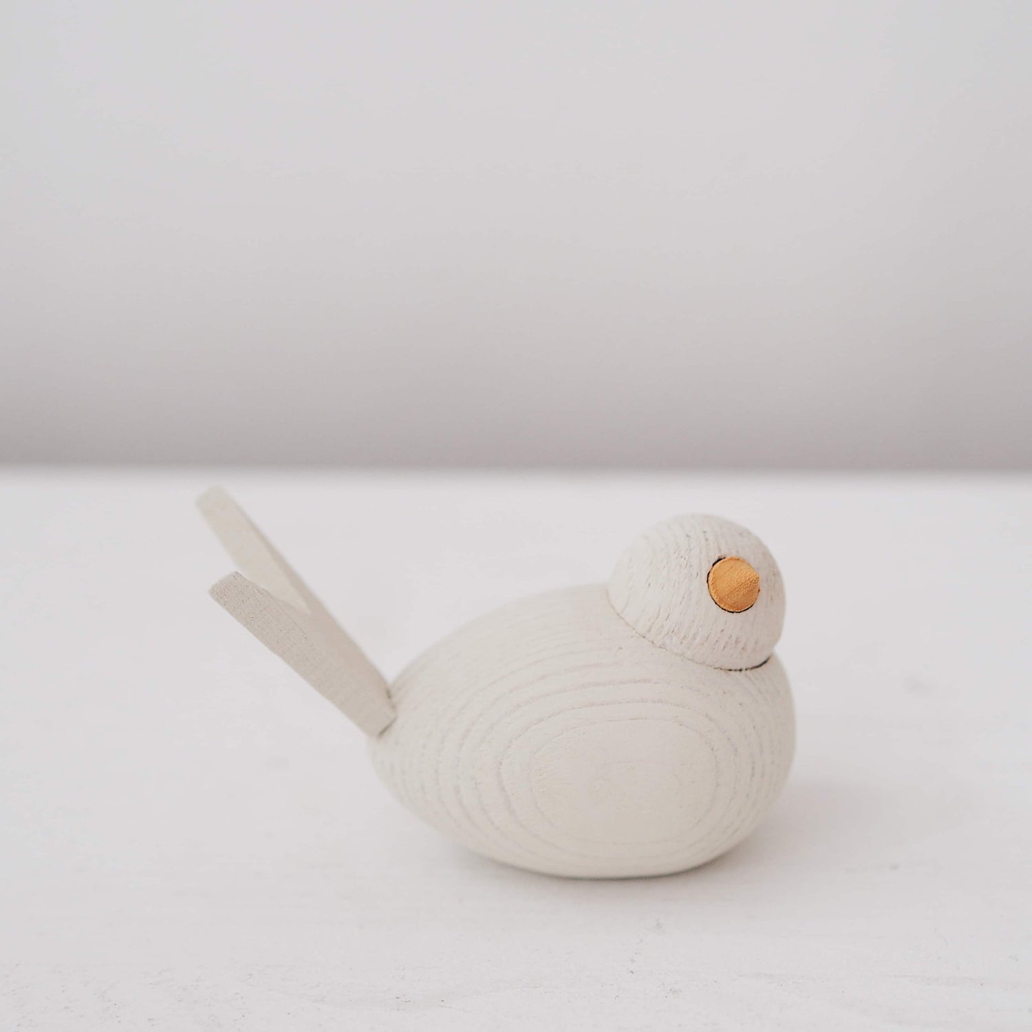 Holzvogel groß (hellbeige)