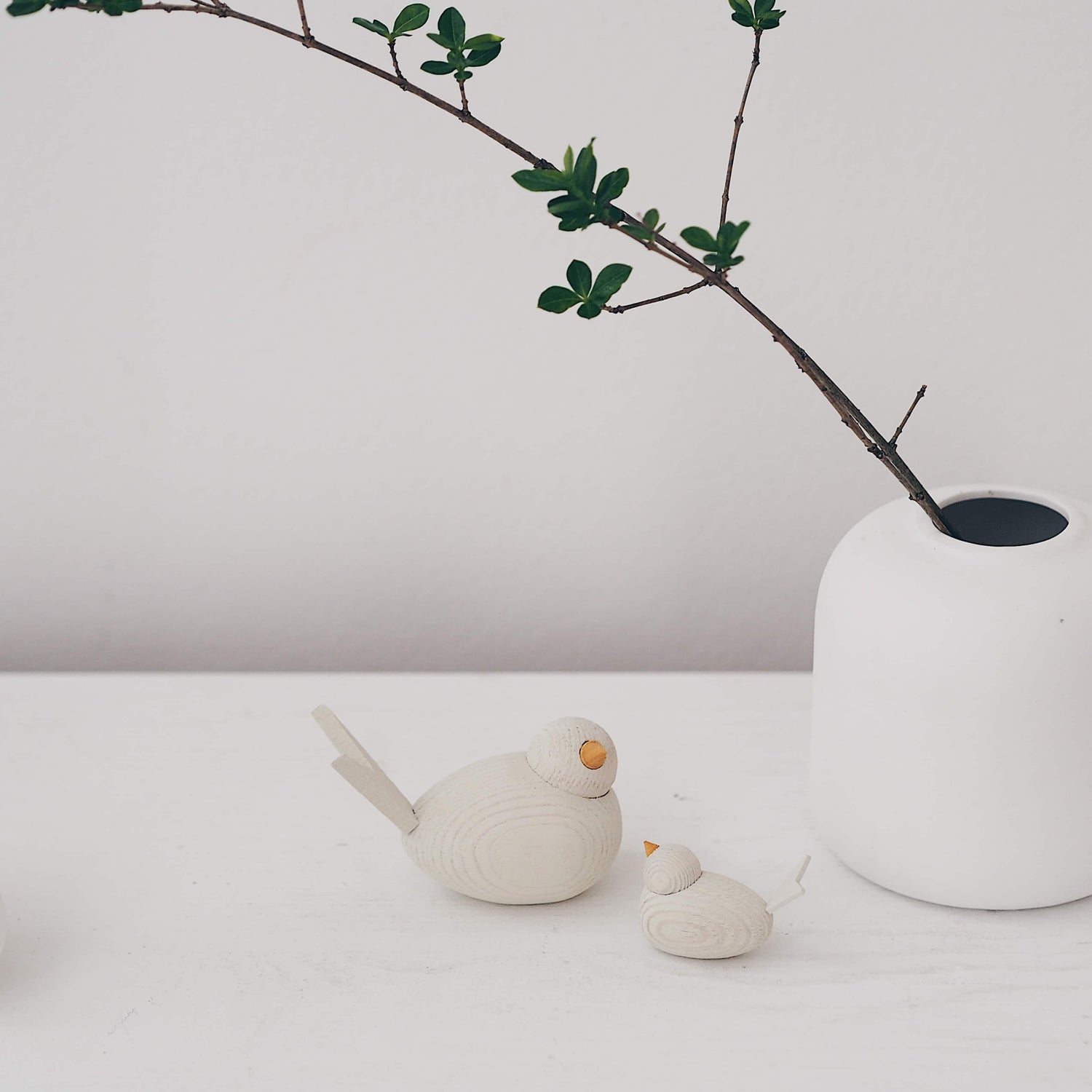 Holzvogel groß (hellbeige)