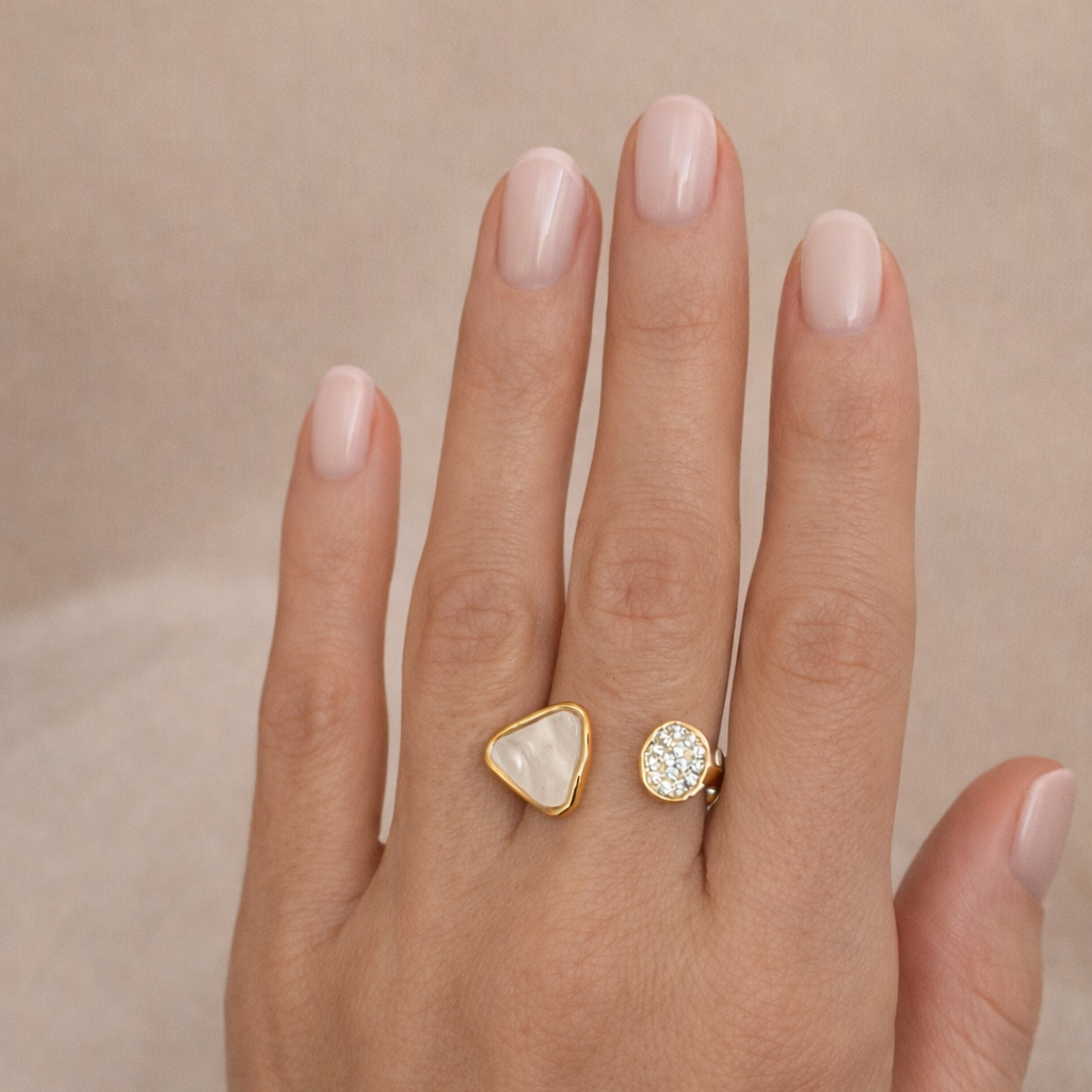 Ring white Shining