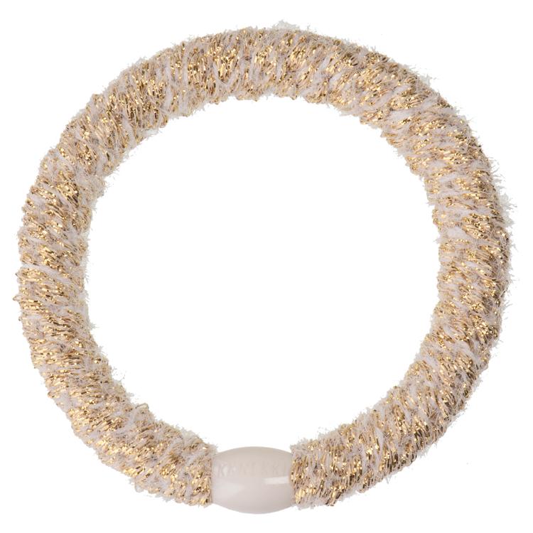 Haargummi velvet glitter ivory von Kknekki