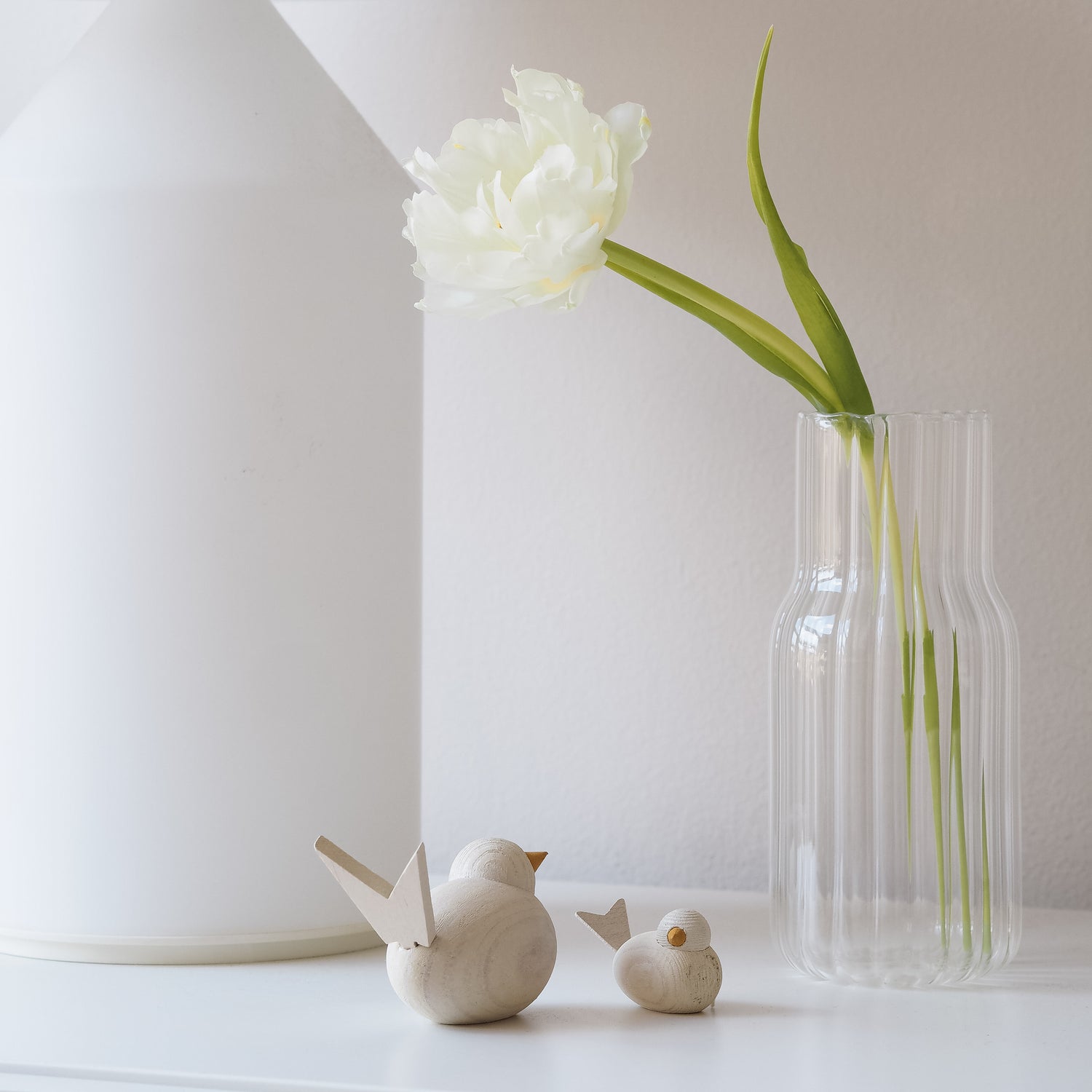 Holzvogel klein (hellbeige)