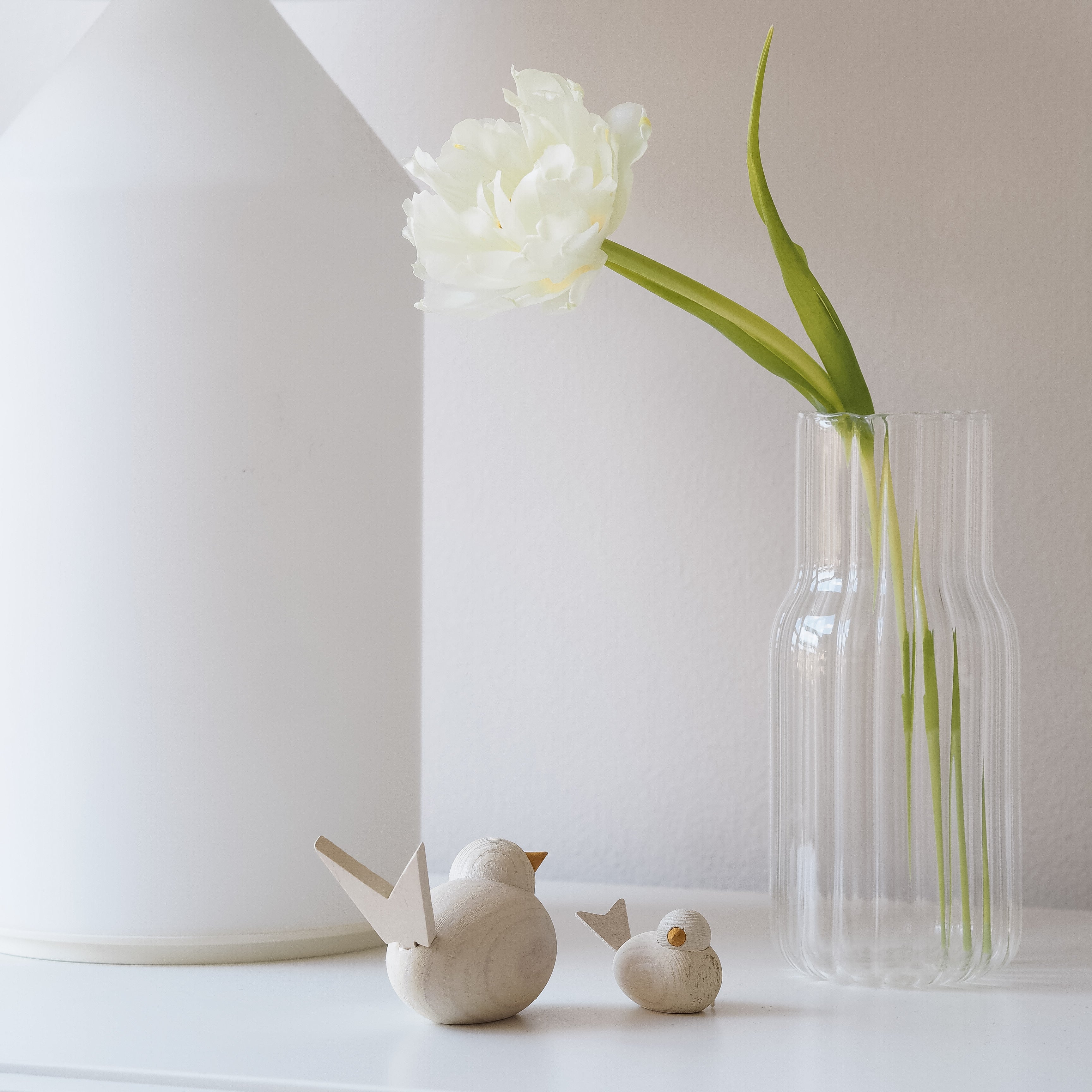 Holzvogel klein (hellbeige)