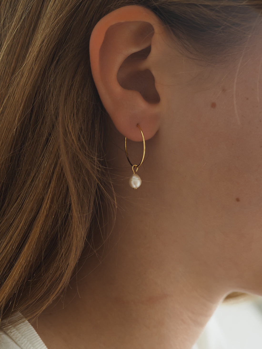 Perlenohrringe One (gold) von edel weiss