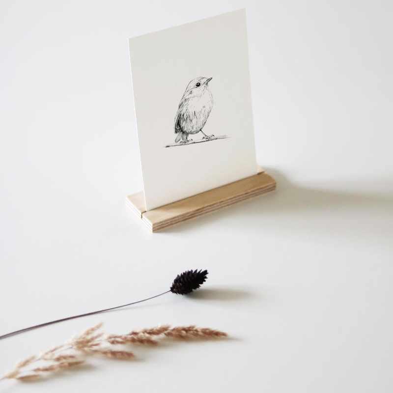 Kartenhalter (medium) von inkylines edel weiss