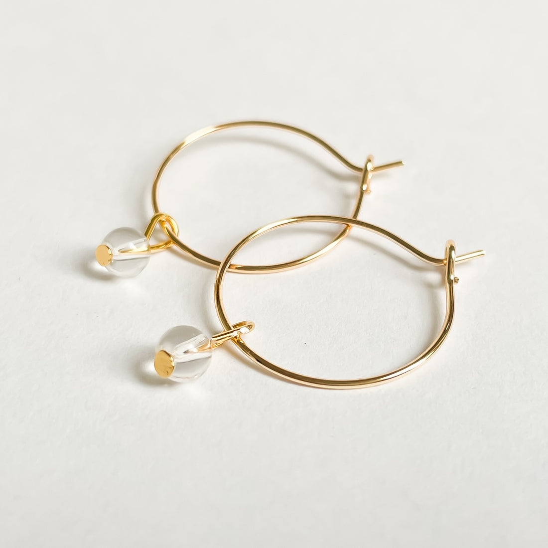 Ohrringe Clear mit Quarzanhängern von edel weiss edel weiss