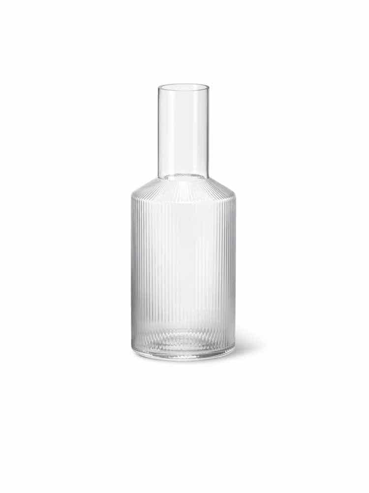 Ripple Karaffe (clear) von ferm LIVING edel weiss