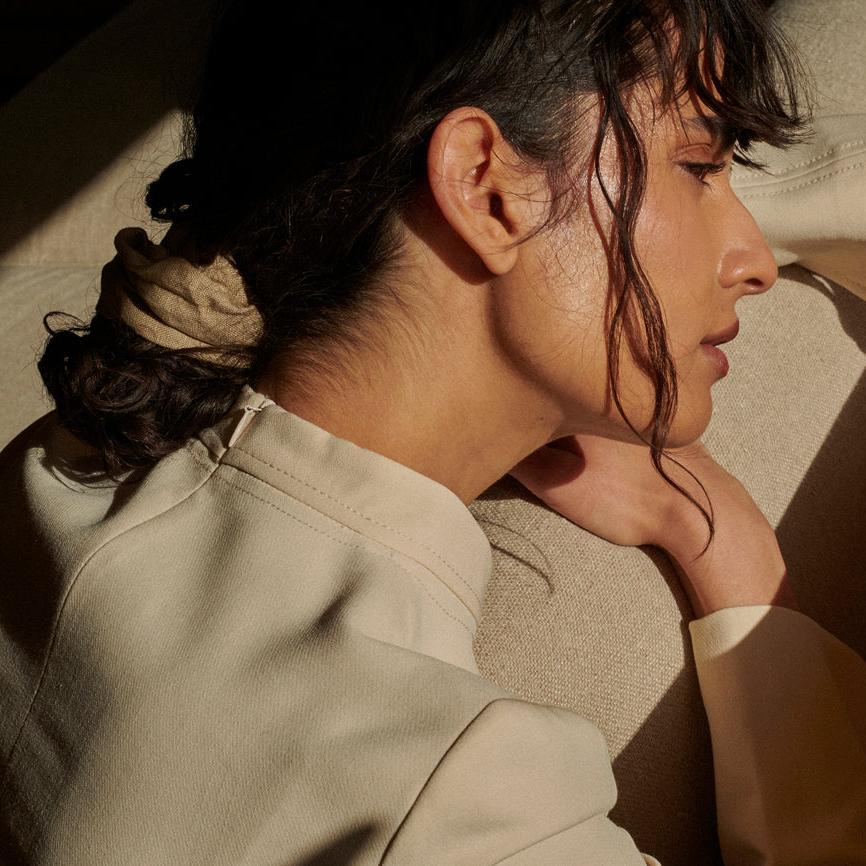 Scrunchie Pistazie von Monk & Anna edel weiss