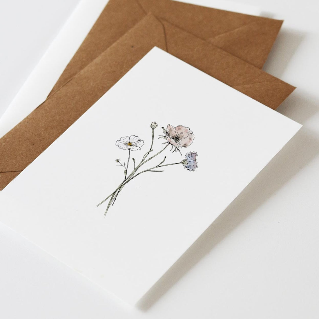 Postkarte Wild Flower von inkylines