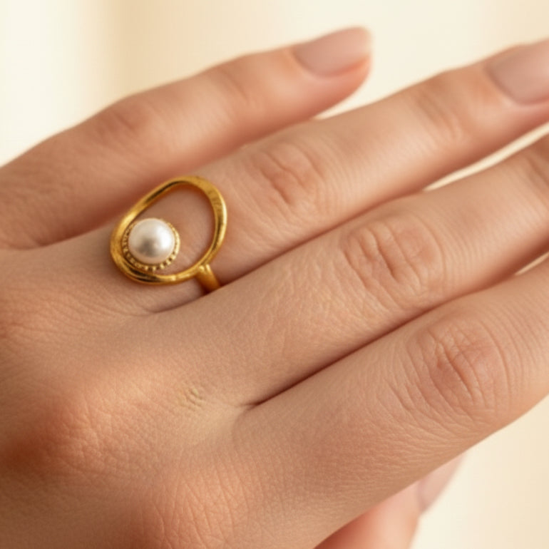 Ring Curly Pearl
