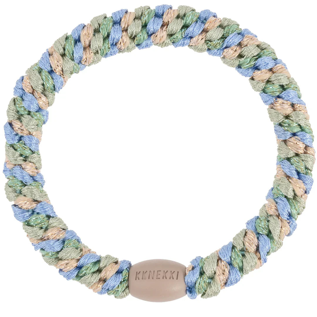 Haargummi Mix Pistazio sky blue glitter von Kknekki