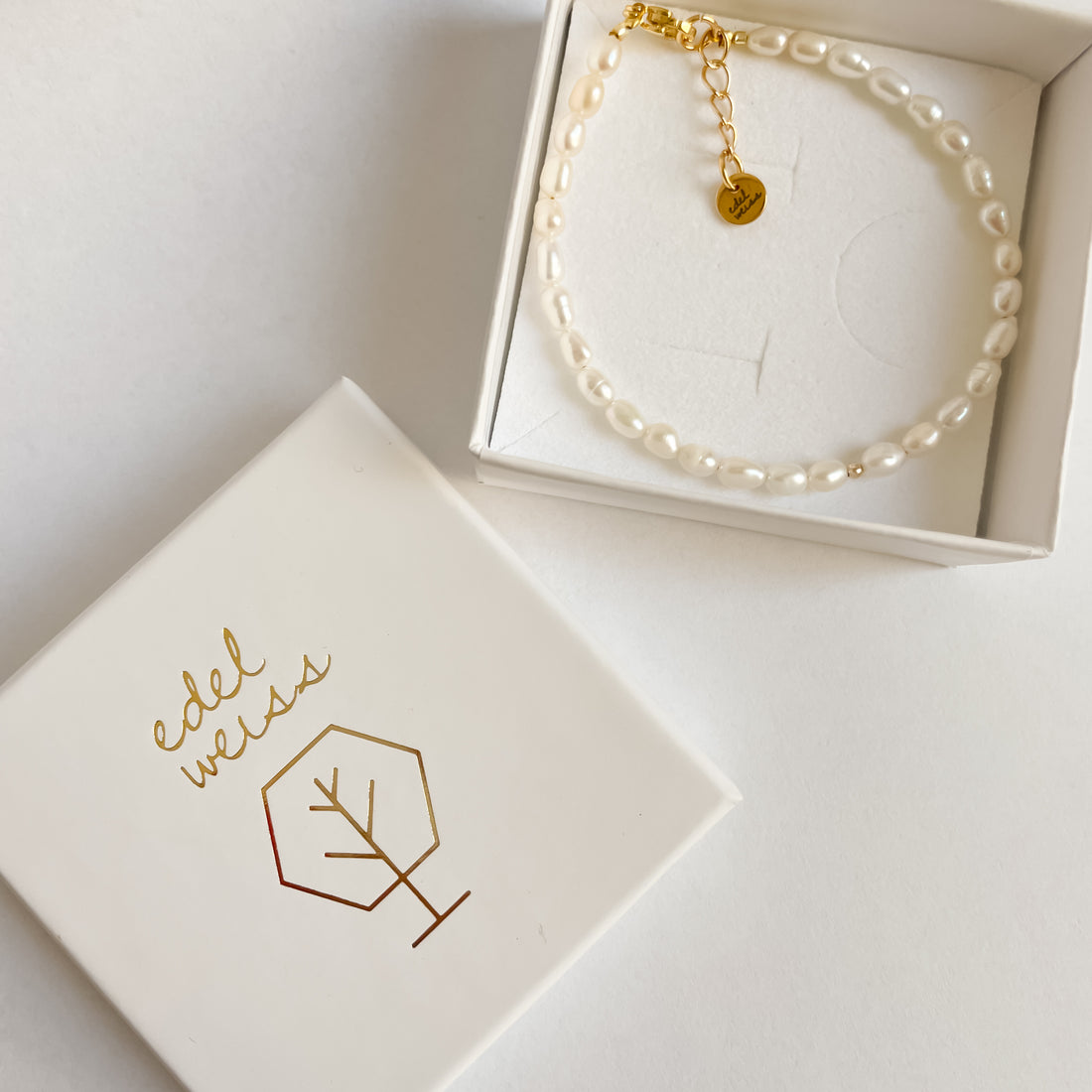 Armband Luna mit echter 375 Goldkugel von edel weiss edel weiss