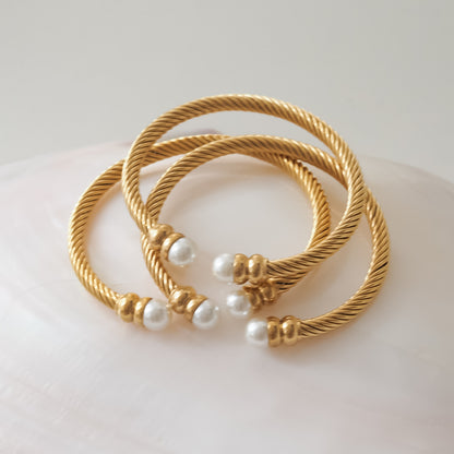 Armreif Golden Pearl von selected by edel weiss