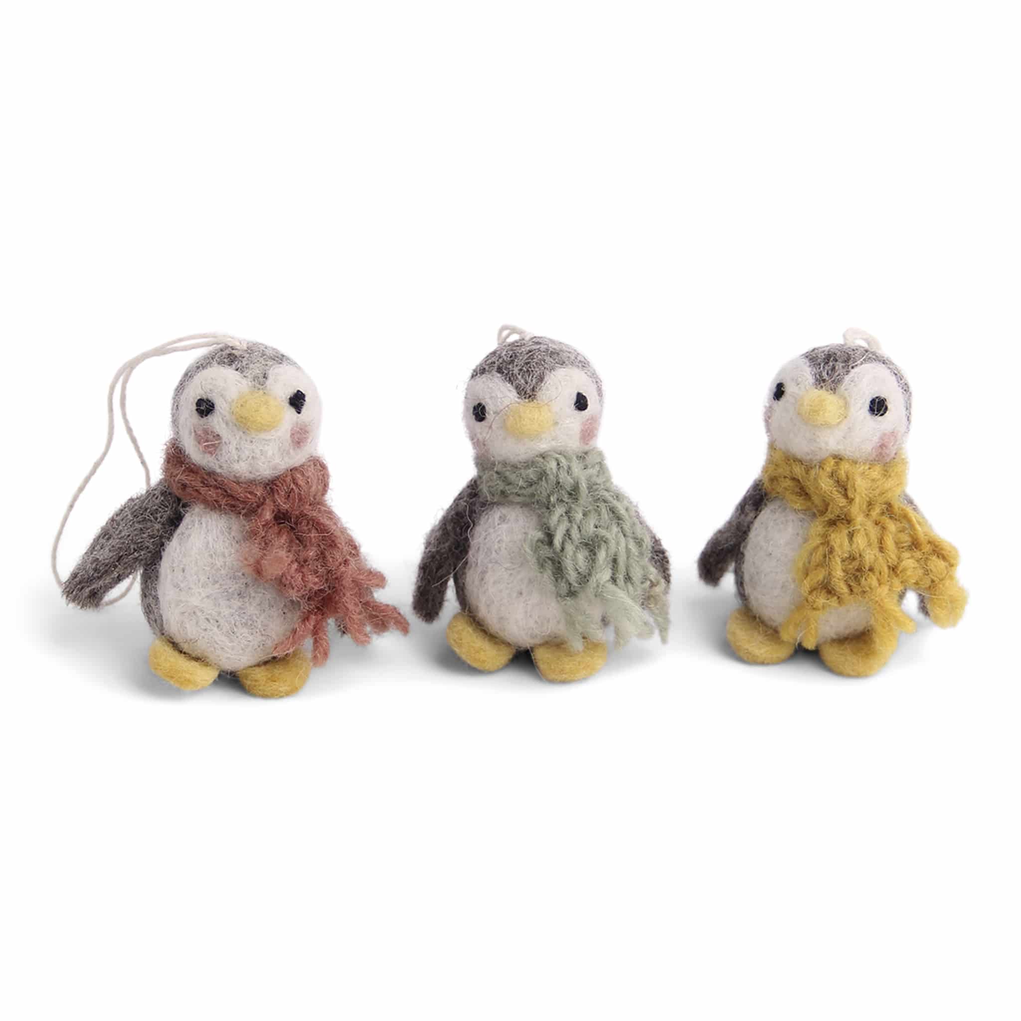 Baby Pinguine 3er Set aus Filz von Gry &amp; Sif edel weiss