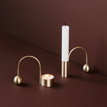 Balance Teelichthalter von ferm Living edel weiss