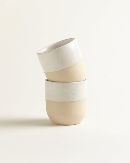 Becher (naturweiß dipped ) von onomao edel weiss