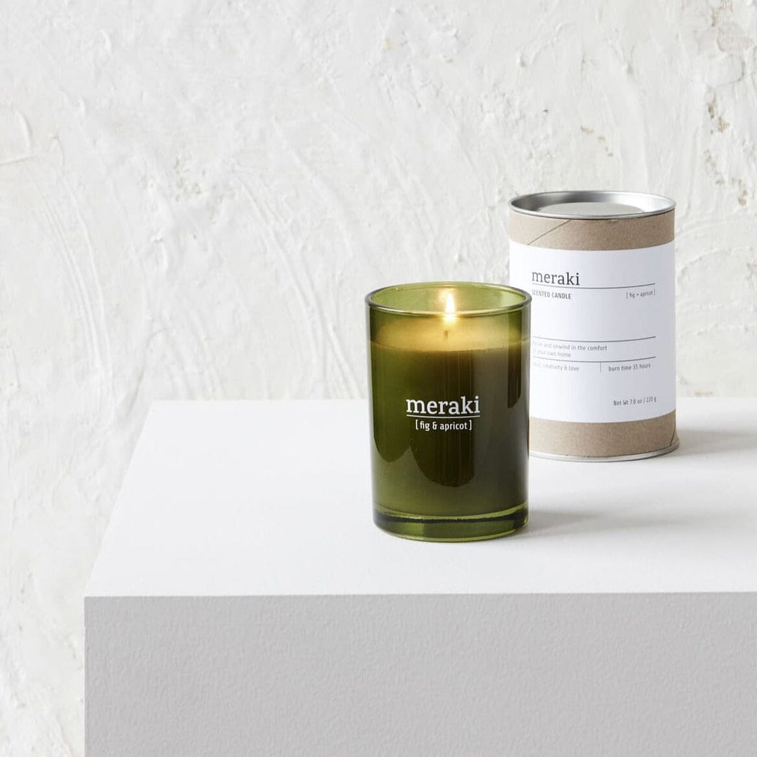 Duftkerze Feige & Aprikose von Meraki edel weiss