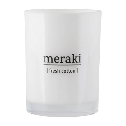 Duftkerze fresh cotton von Meraki edel weiss