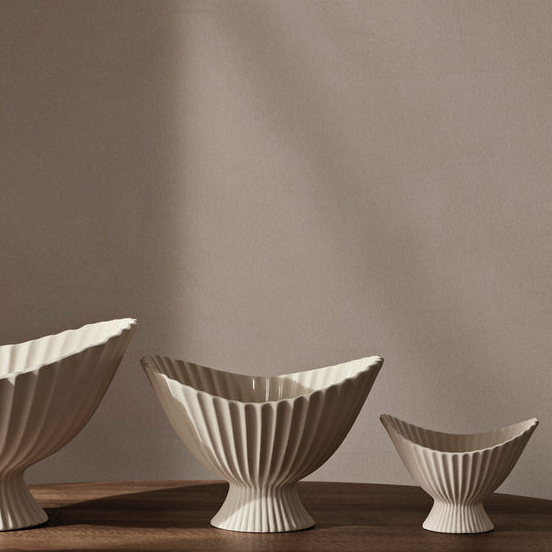 Fontain Bowl small von ferm Living edel weiss