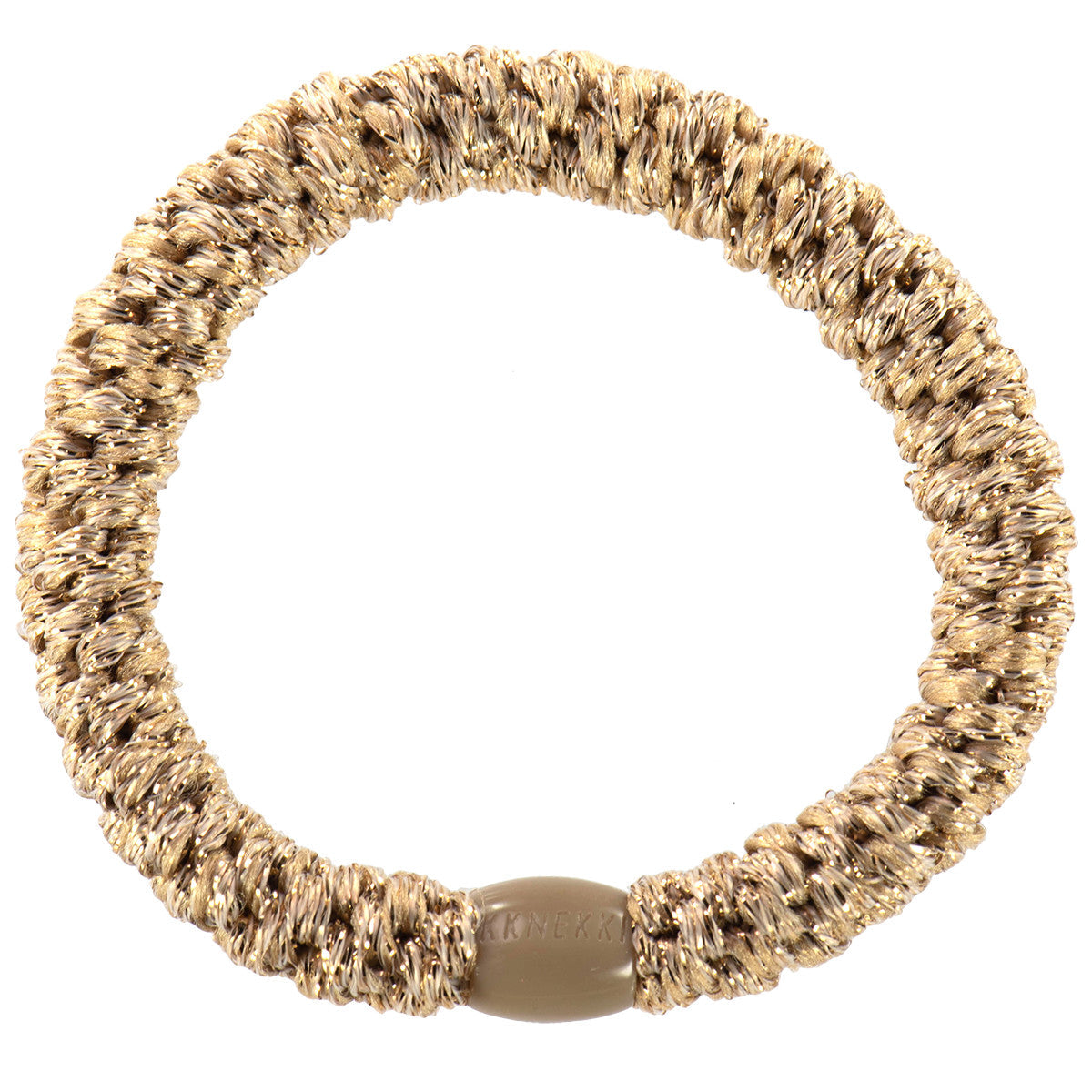 Haargummi beige glitter von Kknekki edel weiss