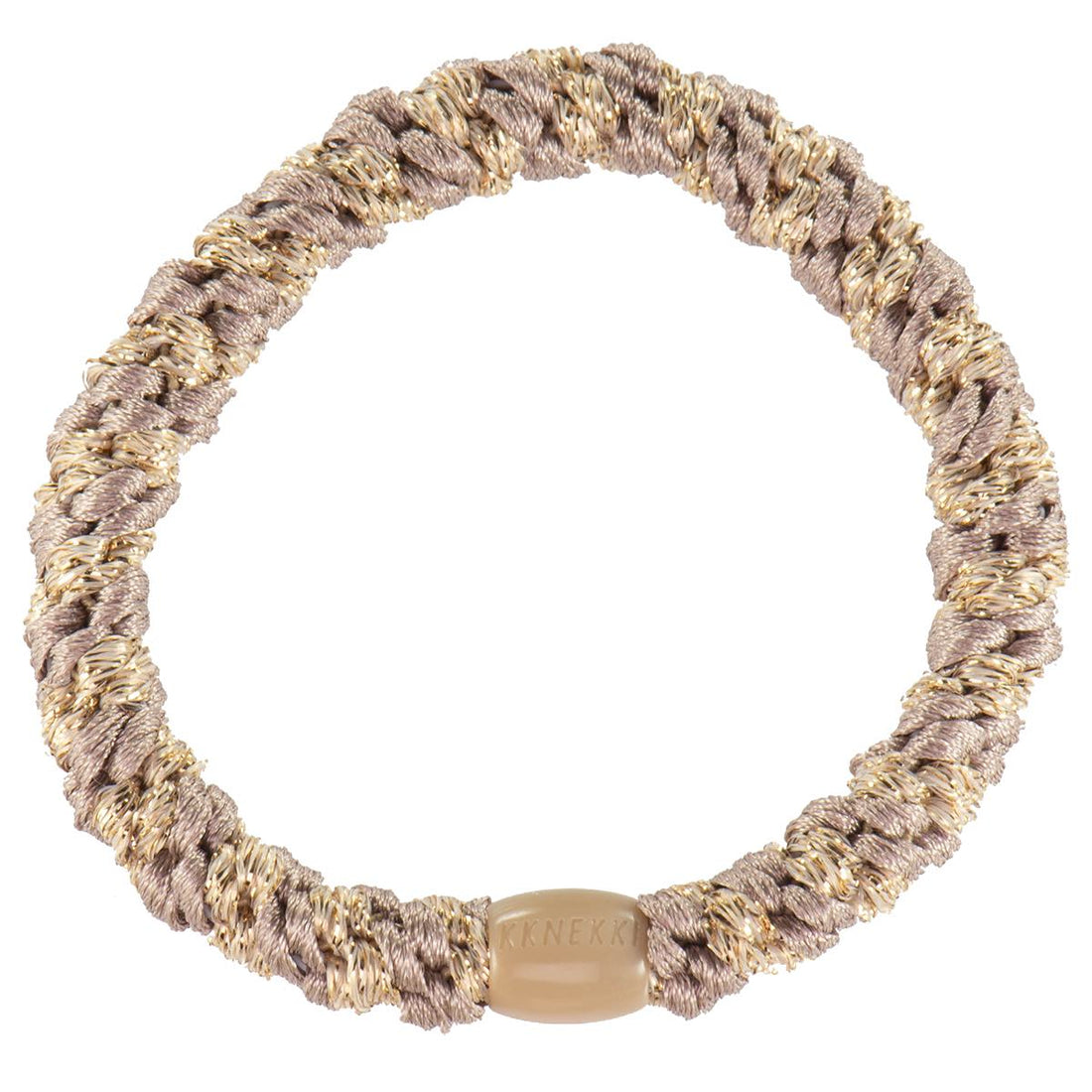 Haargummi dove-beige-glitter von Kknekki edel weiss