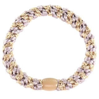 Haargummi lavendel-beige-glitter von Kknekki edel weiss