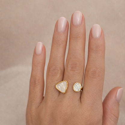 Ring white Shining