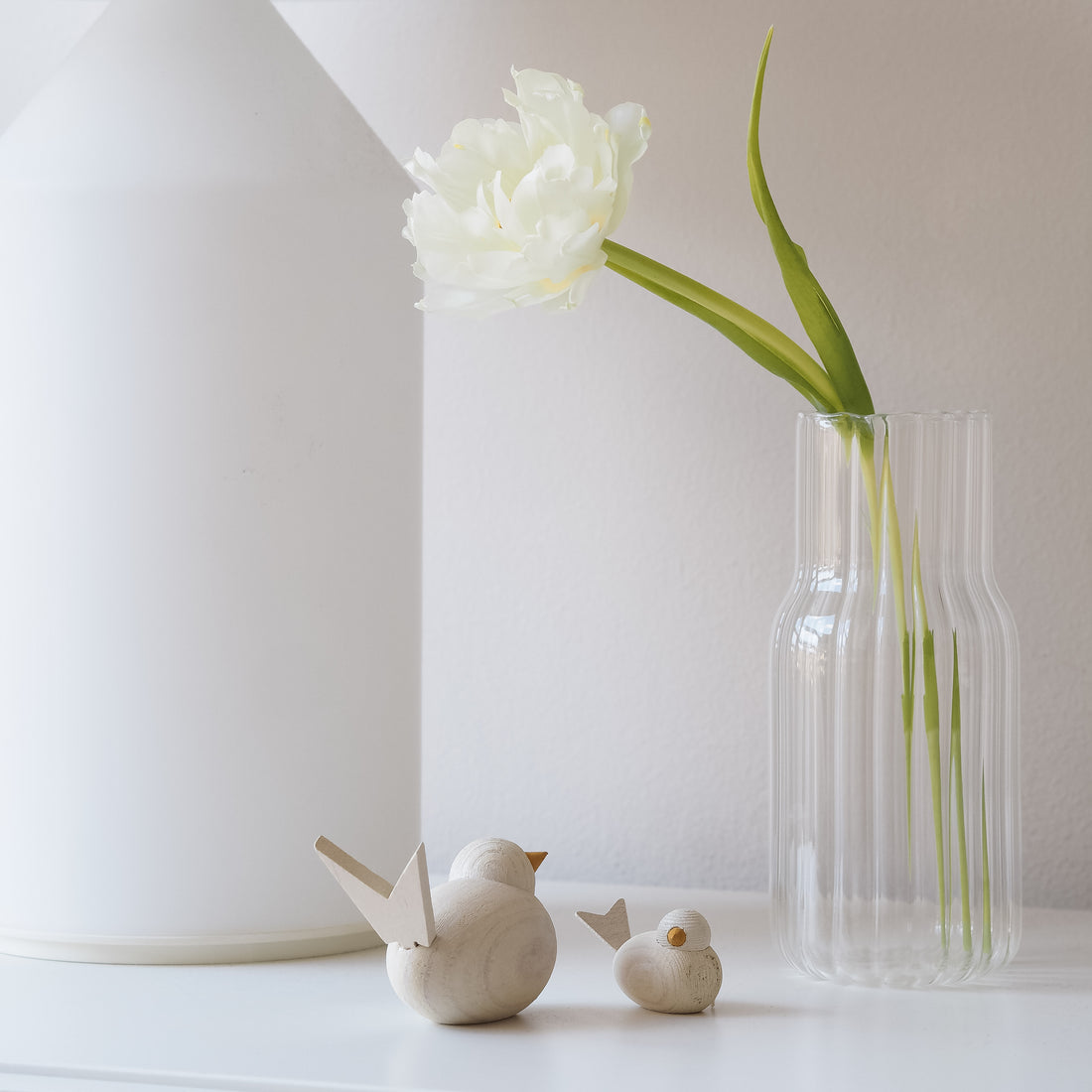 Holzvogel klein (hellbeige)