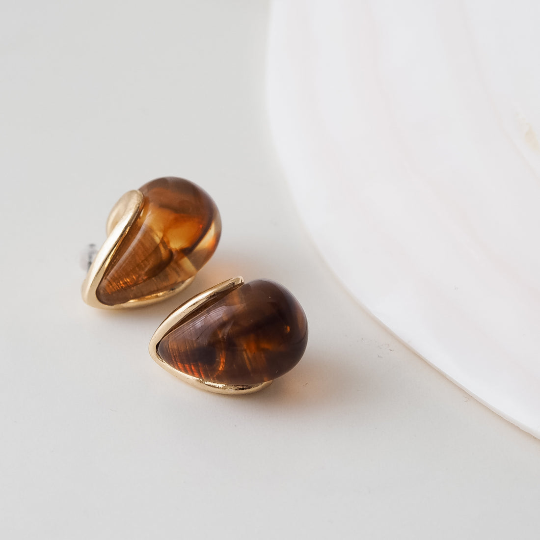 Ohrringe Drop (braun) von selected by edel weiss