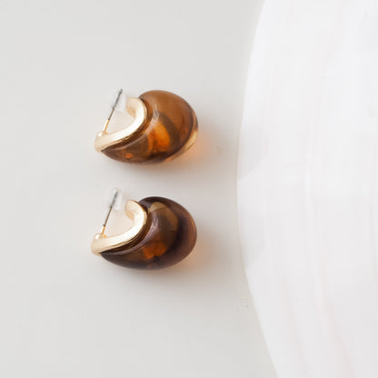 Ohrringe Drop (braun) von selected by edel weiss