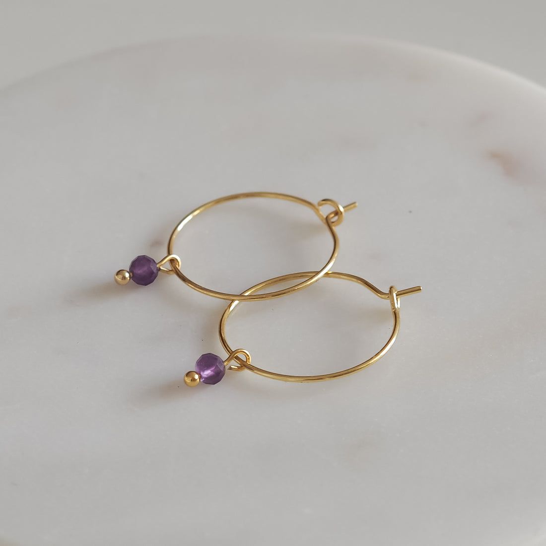 Ohrringe Birthstone Februar (Amethyst) von edel weiss