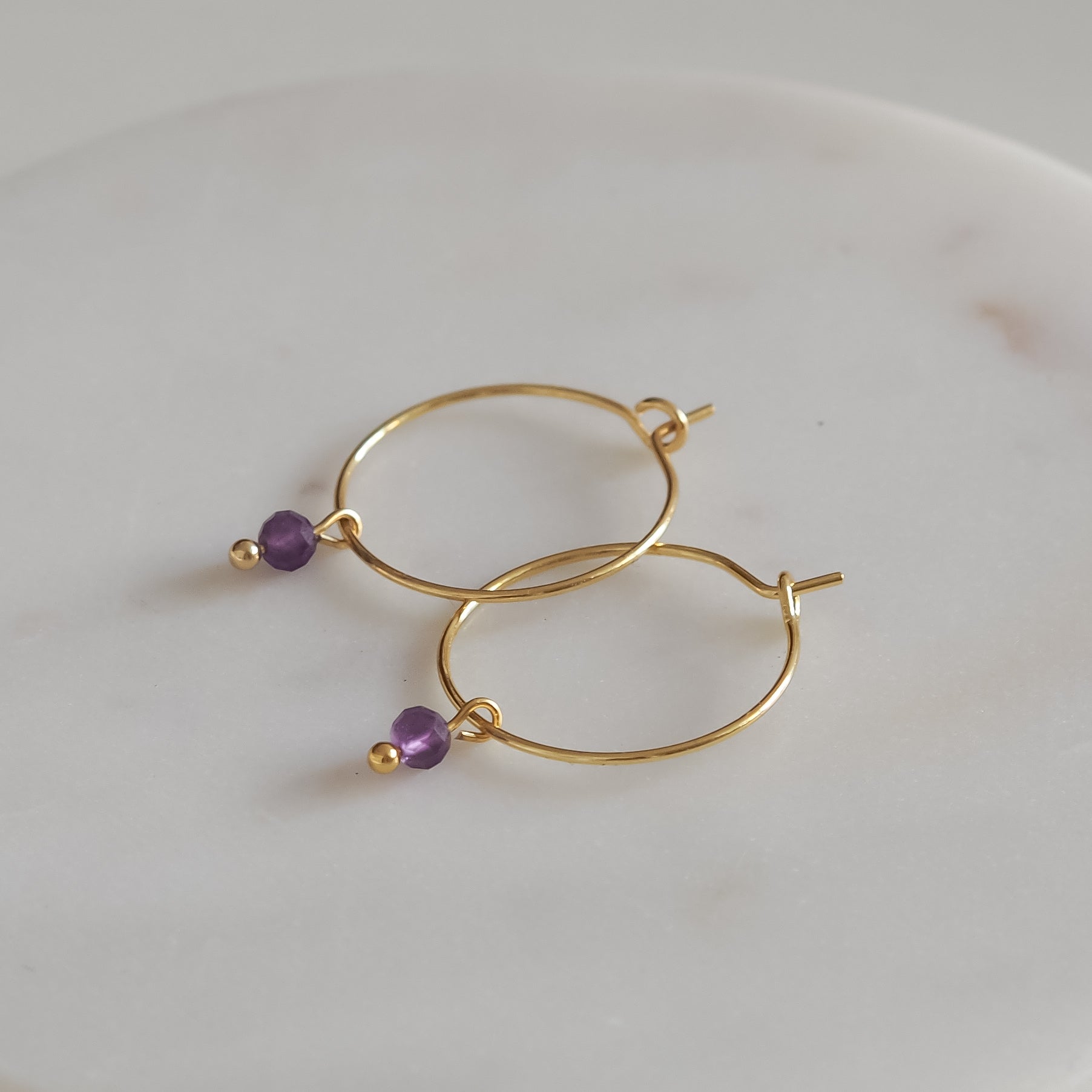 Ohrringe Birthstone Februar (Amethyst) von edel weiss