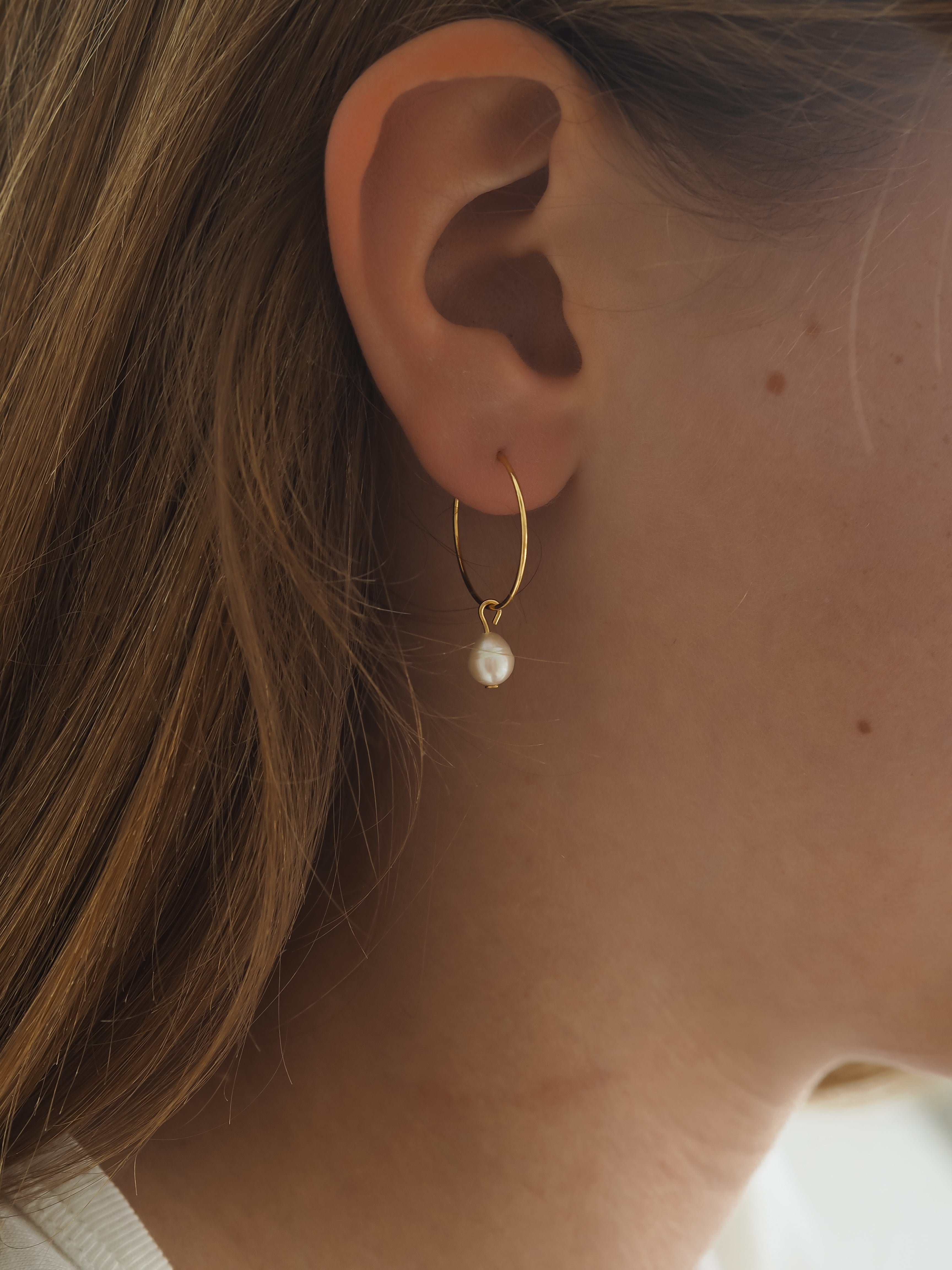 Perlenohrringe One (gold) von edel weiss