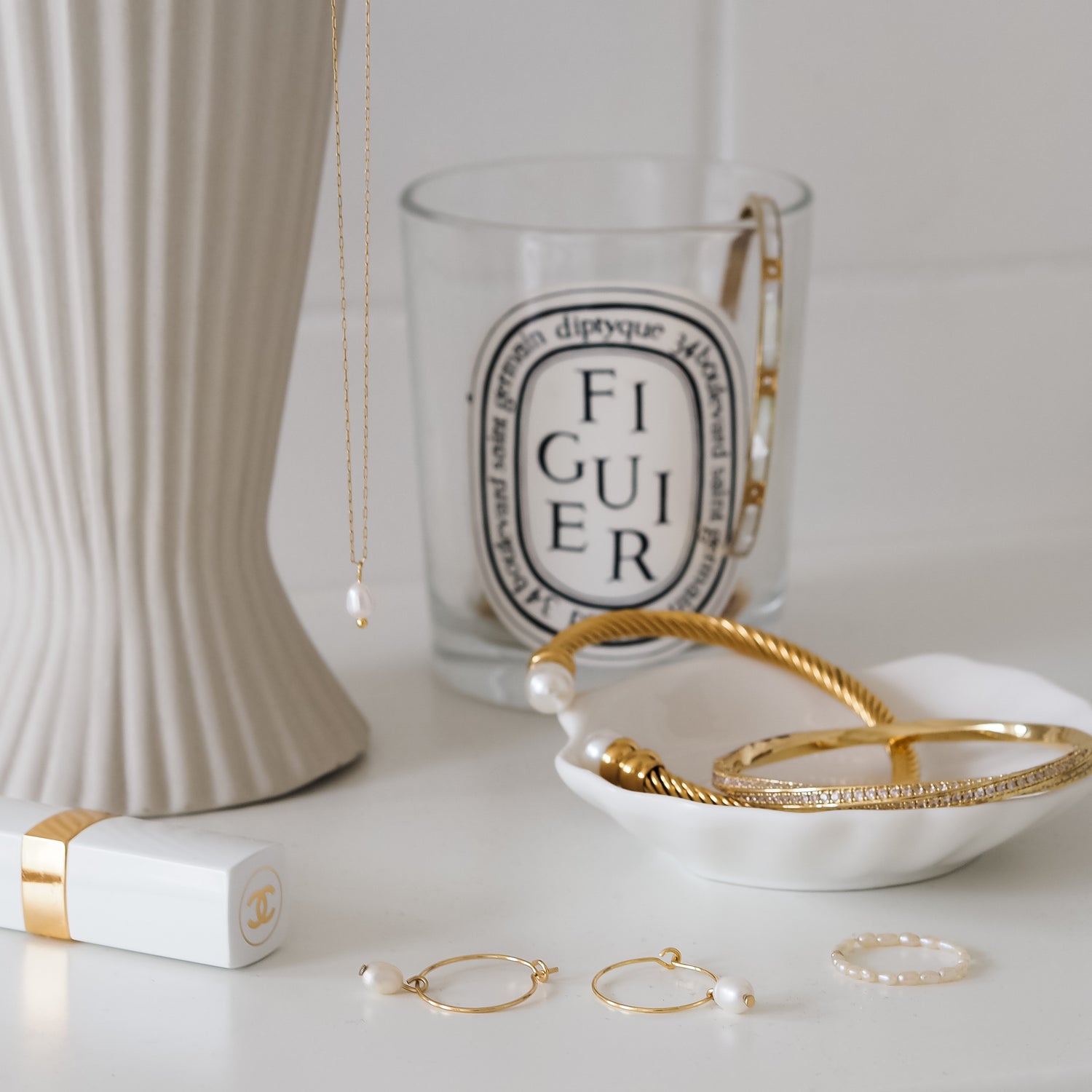 Kette fine Pearl von edel weiss