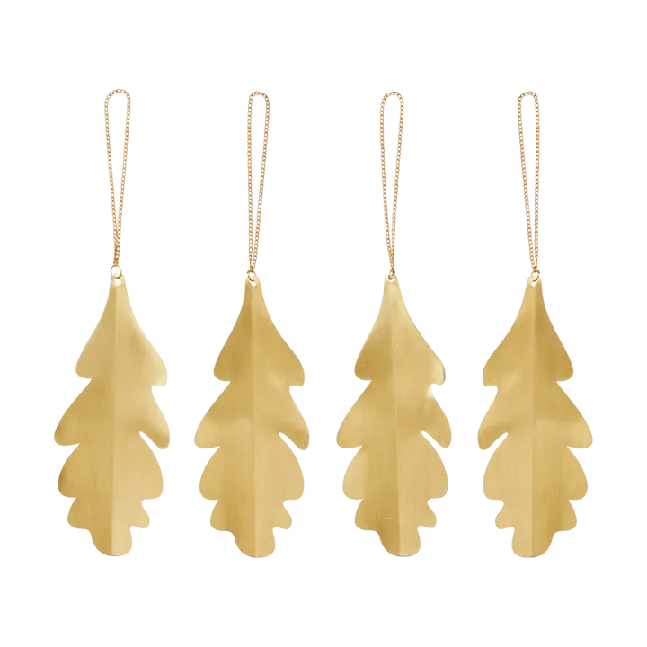 Messing-Ornament Blatt (4er-Set) von ferm Living