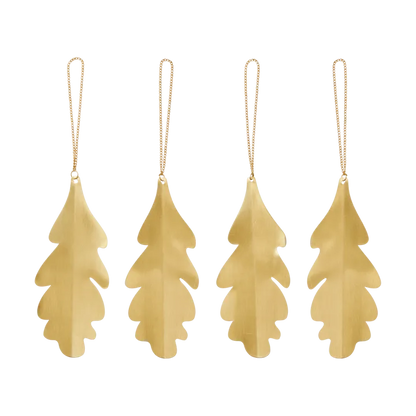 Messing-Ornament Blatt (4er-Set) von ferm Living