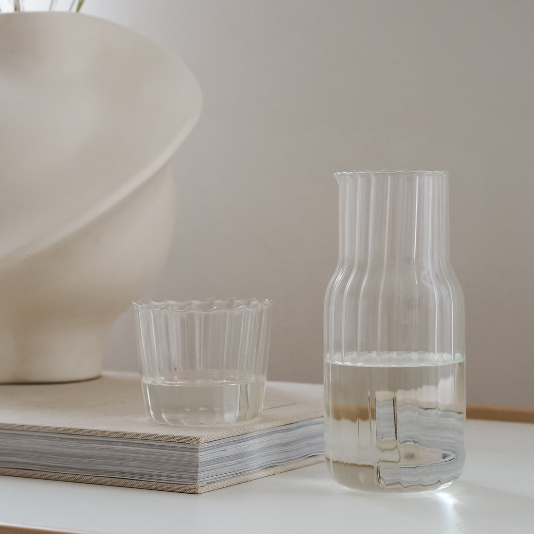 Karaffe Set edel weiss