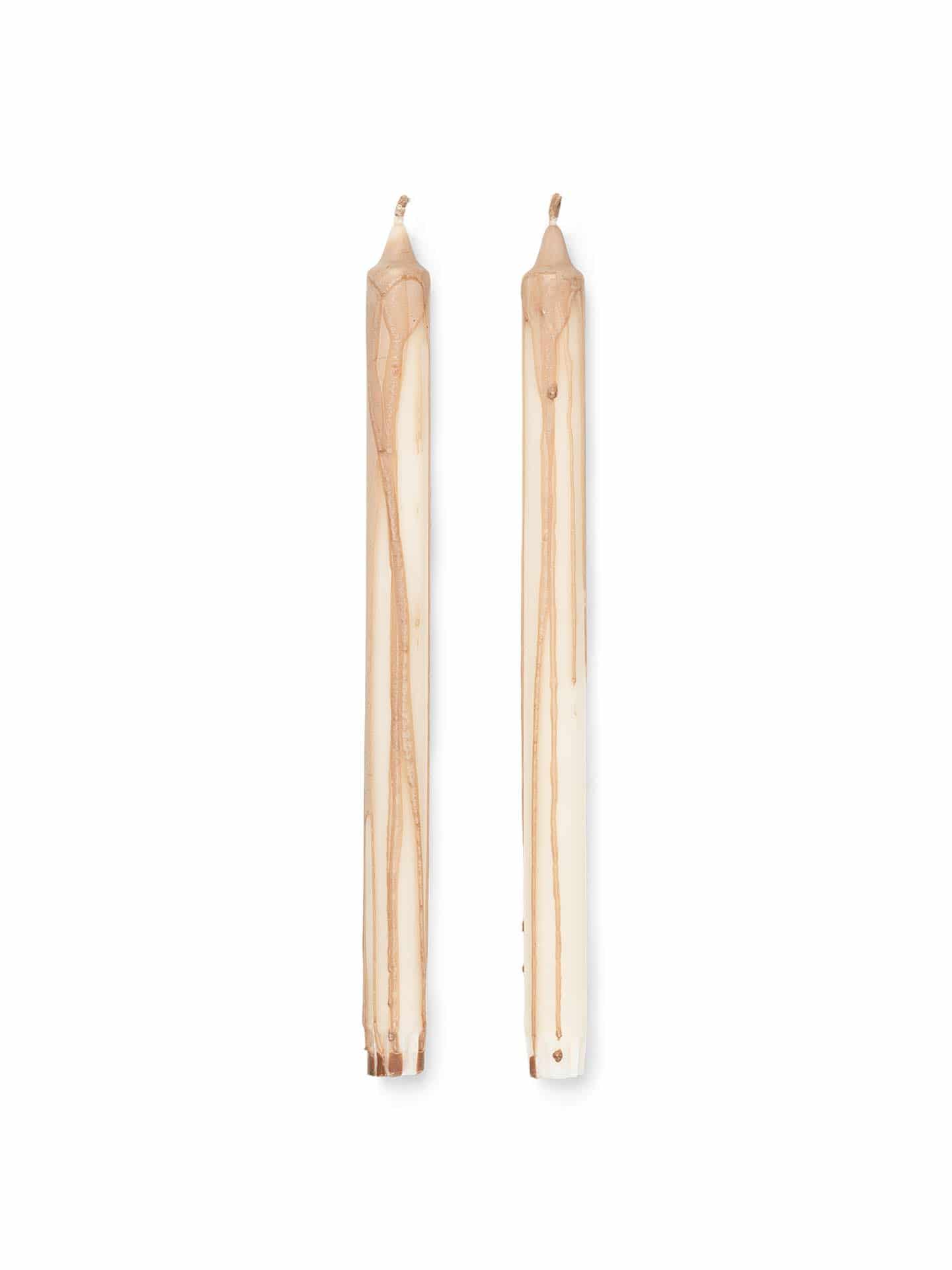 Kerzen Dryp 2erSet (beige) von ferm LIVING edel weiss