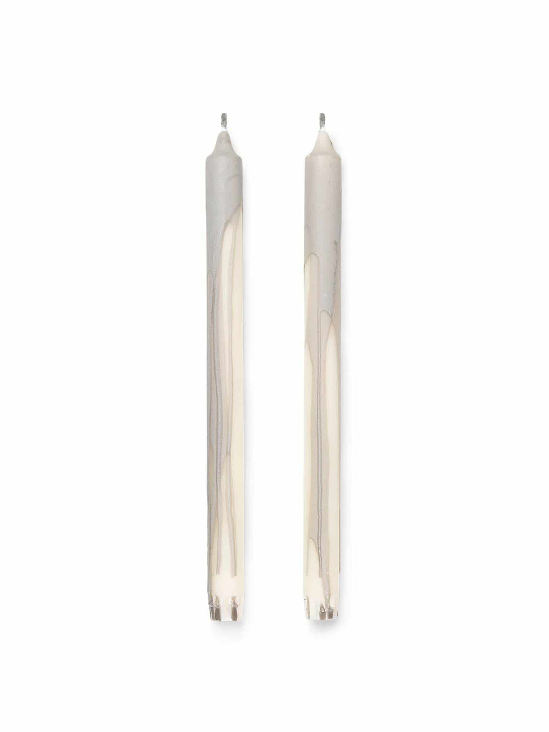 Kerzen Dryp 2erSet (warm grey) von ferm LIVING edel weiss