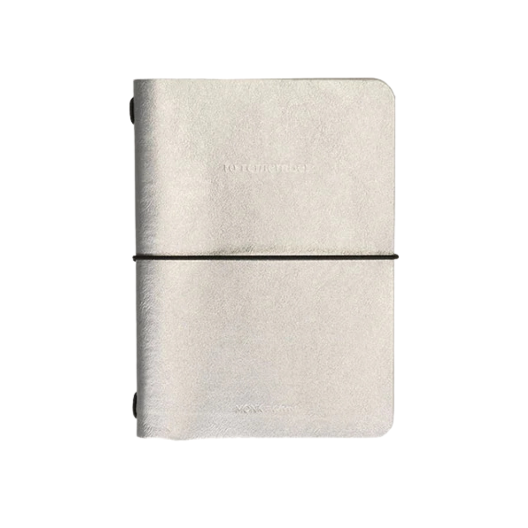 Notizbuch silber von Monk &amp; Anna edel weiss