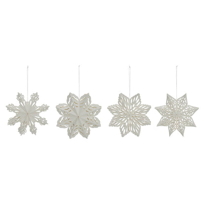 Ornamente Snow Flakes von House Doctor edel weiss